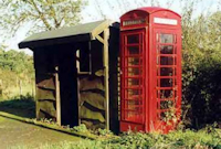 Bus shelter and phone box